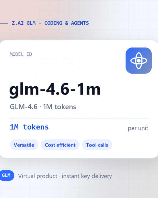 GLM-4.6 · 1M tokens